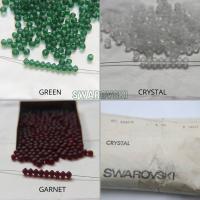 5mm Vintage Swarovski Beads in Matt Crystal / Matt Green / Matt Garnet 24/72/144/432/720 Pieces jewelry making beads, rare vintage findings