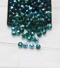 5mm Swarovski 5100 vintage round and slightly flattened crystal beads Emerald Aurore Boreale 6/12/36/172/44/288 Pieces Vintage beads