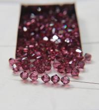 6mm Rose Satin Swarovski Bicone Cuts 20 Gross (2880 Pieces) Rare findings, jewelry making, craft supplies, embellishment
