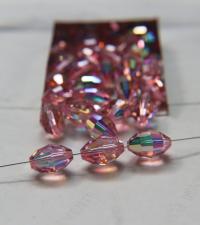 5200 Vintage 15x10 mm Swarovski crystal bead oval shape Light Rose Aurora Boreale 2/12/36 Pieces, fancy beads decorations, wedding