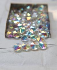 10mm SWAROVSKI 5102 Rivoli Crystal Beads in Crystal Aurore Boreale 2/4/24/72/144 Pieces PREMIUM Materials