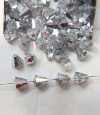 5400 Vintage 9x8 mm Swarovski crystal bead cone shape Crystal Comet Argent Swarovski Elements 6/12/36 Pieces, jewelry making