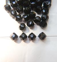 10mm Vintage Swarovski crystal beads, Jet faceted article 5309, 2/6/12/36/72/144 Pieces Vintage findings