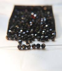 5mm Vintage Swarovski Elements Article 5000 Jet Nut Faceted Round Beads 6/12/36/172/44/288/720 Pieces