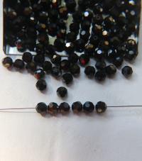 5mm Vintage Swarovski Elements Article 5000 Jet Nut Faceted Round Beads 6/12/36/172/44/288/720 Pieces