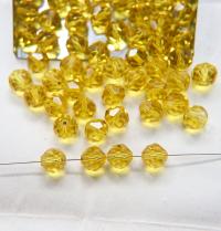 8mm Vintage Swarovski crystal beads, Light Topaz clear faceted article 5309 6/12/36/72/144 Pieces PREMIUM MATERIALS