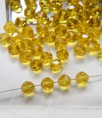 8mm Vintage Swarovski crystal beads, Light Topaz clear faceted article 5309 6/12/36/72/144 Pieces PREMIUM MATERIALS