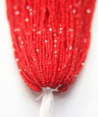 13/0 Hanks Charlotte Cut Beads 93190 Opaque Red Coral 1/5/25/50/100 Hanks 1.6mm glass beads, jewelry supply, findings, craft supply, rare