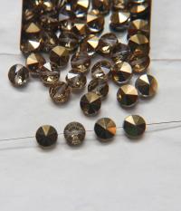 8mm SWAROVSKI 5102 Rivoli Crystal Beads in Light Topaz Dorado 2/4/24/72/144 Pieces PREMIUM Materials