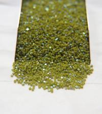 13/0 Charlotte Cut Beads Patina Opaque Olivine Aurore Boreale 5/10/20/50/250/500 Grams craft supplies, jewelry making, embroidery materials