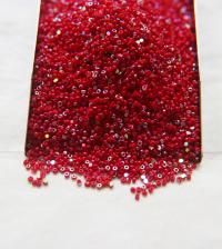 13/0 Charlotte Cut Beads Patina Opaque Red Coral Aurore Boreale 5/10/20/50/250/500 Grams craft supplies, jewelry making