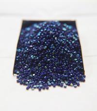 11/0 Charlotte Cut Beads Patina Opaque Dark Navy Blue Aurore Boreale 10/20/50/250/500 Grams 1300 Pieces