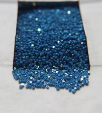 11/0 Charlotte Cut Beads Patina Opaque Deep Turquoise Blue Aurore Boreale 10/20/50/250/500 Grams 1300 Pieces