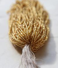 11/0 Hanks Charlotte Cut Beads 17020 Gold Silver Lined 1/5/25/50/100 Hanks 2.0mm glass beads, jewelry supply, findings, craft supply