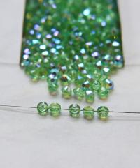 5mm Swarovski 5100 vintage round and slightly flattened crystal beads Peridot Aurore Boreale 6/12/36/172/44/288 Pieces Vintage beads