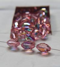 5200 Vintage 15x10 mm Swarovski crystal bead oval shape Light Rose Aurora Boreale 2/12/36 Pieces, fancy beads decorations, wedding