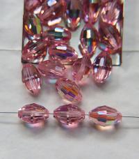 5200 Vintage 15x10 mm Swarovski crystal bead oval shape Light Rose Aurora Boreale 2/12/36 Pieces, fancy beads decorations, wedding