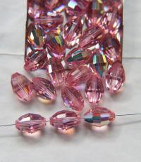 5200 Vintage 15x10 mm Swarovski crystal bead oval shape Light Rose Aurora Boreale 2/12/36 Pieces, fancy beads decorations, wedding