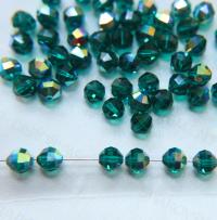 5004 Swarovski 7mm crystal bead round geometric cut in Emerald Aurore Boreale 2/6/12/36 Pieces (4 Colours) jewelry making beads