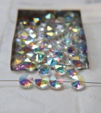 10mm SWAROVSKI 5102 Rivoli Crystal Beads in Crystal Aurore Boreale 2/4/24/72/144 Pieces PREMIUM Materials