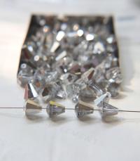 5400 Vintage 9x8 mm Swarovski crystal bead cone shape Crystal Comet Argent Swarovski Elements 6/12/36 Pieces, jewelry making