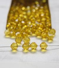 8mm Vintage Swarovski crystal beads, Light Topaz clear faceted article 5309 6/12/36/72/144 Pieces PREMIUM MATERIALS