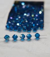 7mm Vintage Swarovski crystal beads, Capri Blue AB faceted article 5309 2/6/12/36/72/144 Pieces PREMIUM MATERIALS