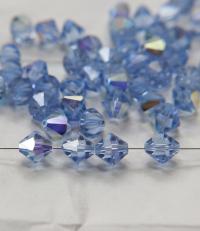 10MM Light Sapphire AB (211) Vintage Swarovski Bicone Beads 12/36/72/144/288 Pieces Haute couture embellishments, premium beads, vintage