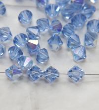 10MM Light Sapphire AB (211) Vintage Swarovski Bicone Beads 12/36/72/144/288 Pieces Haute couture embellishments, premium beads, vintage