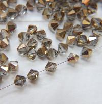 10MM Vintage Swarovski 10mm Crystal Comet Gold OR #5301/5328 Bicone Beads Beads 12/36/72/144/288 Pieces Haute couture embellishments