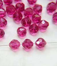 10mm Vintage Swarovski crystal beads, Fuchsia Vintage faceted article 5309, 2/6/12/36/72/144 Pieces Vintage findings