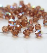 10mm Vintage Swarovski crystal beads, Light Smoked Topaz AB Vintage faceted article 5309, 2/6/12/36/72/144 Pieces Vintage findings