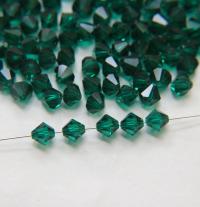 7mm Emerald  Bicone beads Cuts 12/36/72/144/288 Pieces (205) Premium Materials