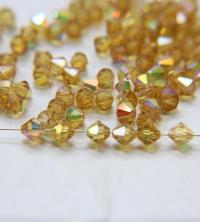 7mm Vintage Swarovski Light Topaz AB Bicone beads Cuts 12/36/72/144/288 Pieces (226) Premium Materials