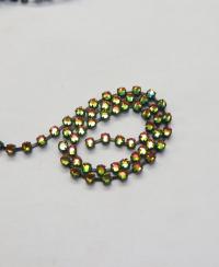 16ss Swarovski 2088 Chain Flat Back Crystal Vitrail Medium 4mm 0.5/1/2/5 Meters Vintage Black Settings Wedding Supplies|Jewelry Making