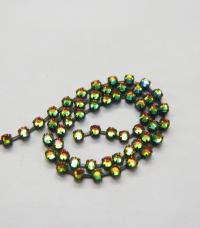 16ss Swarovski 2088 Chain Flat Back Crystal Vitrail Medium 4mm 0.5/1/2/5 Meters Vintage Black Settings Wedding Supplies|Jewelry Making