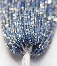 11/0 Hanks Charlotte Cut Beads Patina Premium Medium Sapphire Opal Silver 1/5/25/50/100 Hanks PREMIUM SEED BEADS, Native Supplies