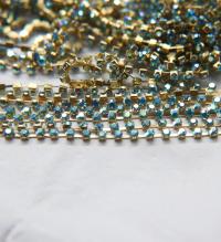 12SS Swarovski Vintage Rhinestone Chain in Aquamarine AB 3mm 0.5/1/2/5 Meters Wedding Bridal Supplies|Jewelry Making|Decoration, vintage
