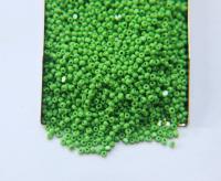 11/0 Charlotte Cut Beads Opaque Medium Green 10/20/50/250/500 Grams Native Supply, embroidery materials, jewelry making, vintage beads