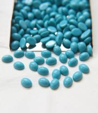 Swarovski 6x8 mm Vintage Flat Back Oval Cabochon Cabs in Turquoise unfoiled 18/36/72/144/360 Pieces