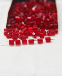 5x4 mm Light Siam Hex Glass beads 36/72/144/288 Pieces spacer beads, wholesale beads