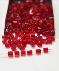 5x4 mm Light Siam Hex Glass beads 36/72/144/288 Pieces spacer beads, wholesale beads