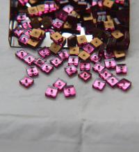 5mm Vintage Rose Square Hole through the center, used as Sewons foiled 24/72/144/432 Pieces
