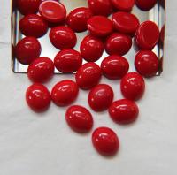 Swarovski 12x10 mm Vintage Opaque Red Coral Flat Back Oval Cabochon Cabs in Crystal foiled 36/72/144 Pieces