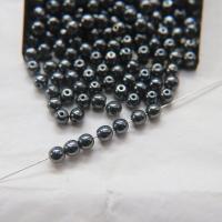 Czech Vintage Pearls 5mm Round in Jet Hematite 50/250/500 Pieces Jewelry making beads