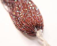 11/0 Hanks Charlotte Cut Beads 93300 Patina Opaque Medium Brown Aurore Boreale 1/5/25/50/100 Hanks PREMIUM SEED BEADS, Native Supplies