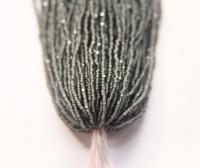 11/0 Hanks Charlotte Cut Beads Black Diamond Off White Lined 1/5/25/50/100 Hanks PREMIUM SEED BEADS, Native Supplies