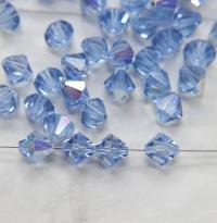 10MM Light Sapphire AB (211) Vintage Swarovski Bicone Beads 12/36/72/144/288 Pieces Haute couture embellishments, premium beads, vintage