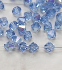 10MM Light Sapphire AB (211) Vintage Swarovski Bicone Beads 12/36/72/144/288 Pieces Haute couture embellishments, premium beads, vintage