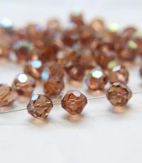10mm Vintage Swarovski crystal beads, Light Smoked Topaz AB Vintage faceted article 5309, 2/6/12/36/72/144 Pieces Vintage findings